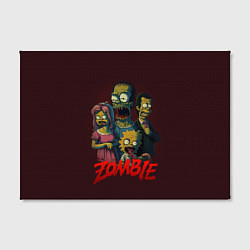 Холст прямоугольный Симпсоны зомби, цвет: 3D-принт — фото 2