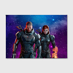 Холст прямоугольный Mass Effect N7 space, цвет: 3D-принт — фото 2