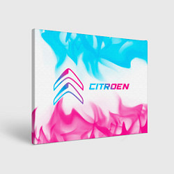 Холст прямоугольный Citroen neon gradient style: надпись и символ, цвет: 3D-принт