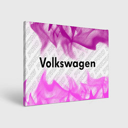Холст прямоугольный Volkswagen pro racing: надпись и символ, цвет: 3D-принт