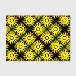 Холст прямоугольный Солнечные подсолнухи, цвет: 3D-принт — фото 2