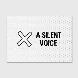 Холст прямоугольный A Silent Voice glitch на светлом фоне: надпись и с, цвет: 3D-принт — фото 2