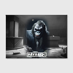 Холст прямоугольный Payday 3 big gorilla, цвет: 3D-принт — фото 2