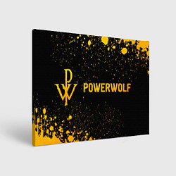 Картина прямоугольная Powerwolf - gold gradient: надпись и символ