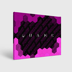 Холст прямоугольный Quake pro gaming: надпись и символ, цвет: 3D-принт