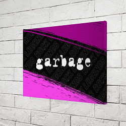 Холст прямоугольный Garbage rock legends: надпись и символ, цвет: 3D-принт — фото 2
