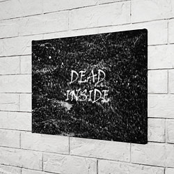 Холст прямоугольный Dead Inside надпись и брызги, цвет: 3D-принт — фото 2