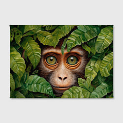 Холст прямоугольный Обезьяна в джунглях, цвет: 3D-принт — фото 2