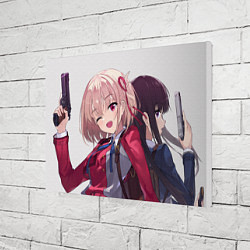 Холст прямоугольный Такина Иноуэ и Тисато Нисикиги - Lycoris Recoil, цвет: 3D-принт — фото 2