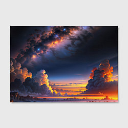 Холст прямоугольный Млечный путь и облака на закате, цвет: 3D-принт — фото 2