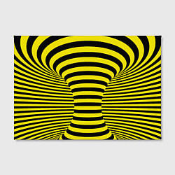 Холст прямоугольный Осиная талия - полосатая иллюзия, цвет: 3D-принт — фото 2