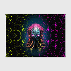 Холст прямоугольный Alien - neon style, цвет: 3D-принт — фото 2