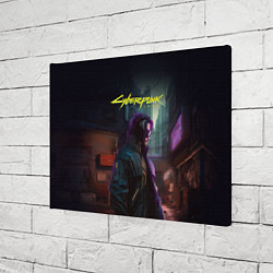Холст прямоугольный Cyberpunk 2077 - Keanu Reeves, цвет: 3D-принт — фото 2