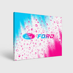 Картина прямоугольная Ford neon gradient style: надпись и символ