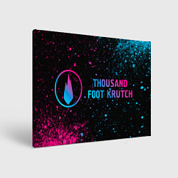 Холст прямоугольный Thousand Foot Krutch - neon gradient: надпись и си, цвет: 3D-принт