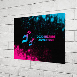 Холст прямоугольный JoJo Bizarre Adventure - neon gradient: надпись и, цвет: 3D-принт — фото 2