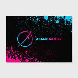 Холст прямоугольный Akame ga Kill - neon gradient: надпись и символ, цвет: 3D-принт — фото 2