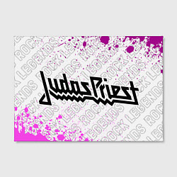 Холст прямоугольный Judas Priest rock legends: надпись и символ, цвет: 3D-принт — фото 2