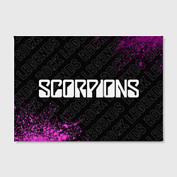 Холст прямоугольный Scorpions rock legends: надпись и символ, цвет: 3D-принт — фото 2