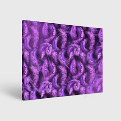 Холст прямоугольный Фиолетовые щупальца и дым, цвет: 3D-принт