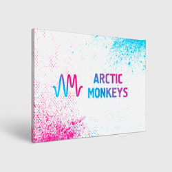 Холст прямоугольный Arctic Monkeys neon gradient style: надпись и симв, цвет: 3D-принт