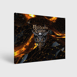 Картина прямоугольная Baldurs Gate 3 logo gold and black