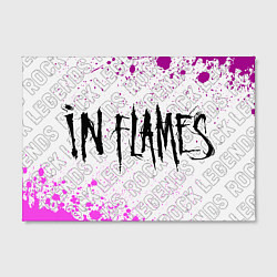 Холст прямоугольный In Flames rock legends: надпись и символ, цвет: 3D-принт — фото 2