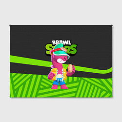 Холст прямоугольный Doug Brawl stars green black, цвет: 3D-принт — фото 2