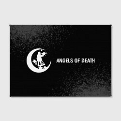Холст прямоугольный Angels of Death glitch на темном фоне: надпись и с, цвет: 3D-принт — фото 2