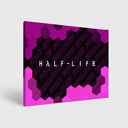 Холст прямоугольный Half-Life pro gaming: надпись и символ, цвет: 3D-принт