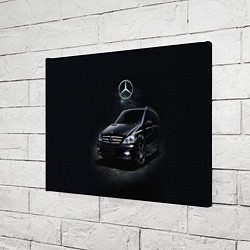 Холст прямоугольный Mercedes black, цвет: 3D-принт — фото 2