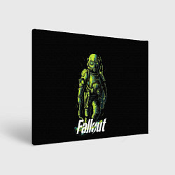 Холст прямоугольный Fallout green, цвет: 3D-принт