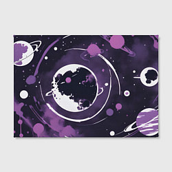 Холст прямоугольный Фиолетовый космос - нейросеть, цвет: 3D-принт — фото 2