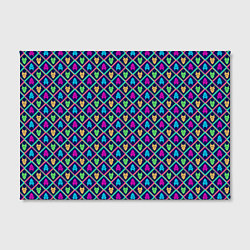 Холст прямоугольный Цветные чертики, цвет: 3D-принт — фото 2