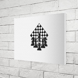 Холст прямоугольный Шахматная доска и фигуры, цвет: 3D-принт — фото 2