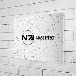 Холст прямоугольный Mass Effect glitch на светлом фоне по-горизонтали, цвет: 3D-принт — фото 2