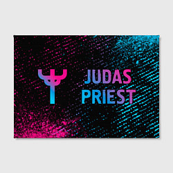 Холст прямоугольный Judas Priest - neon gradient по-горизонтали, цвет: 3D-принт — фото 2