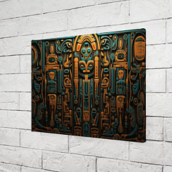 Холст прямоугольный Орнамент в египетском стиле, бюст Нефертити, цвет: 3D-принт — фото 2
