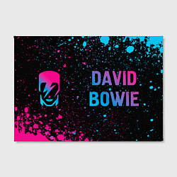 Холст прямоугольный David Bowie - neon gradient по-горизонтали, цвет: 3D-принт — фото 2