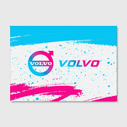 Холст прямоугольный Volvo neon gradient style по-горизонтали, цвет: 3D-принт — фото 2