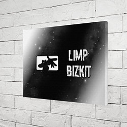 Холст прямоугольный Limp Bizkit glitch на темном фоне по-горизонтали, цвет: 3D-принт — фото 2