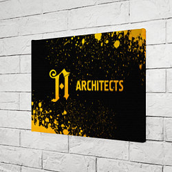 Холст прямоугольный Architects - gold gradient по-горизонтали, цвет: 3D-принт — фото 2