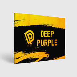 Холст прямоугольный Deep Purple - gold gradient по-горизонтали, цвет: 3D-принт