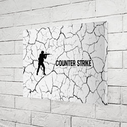 Холст прямоугольный Counter Strike glitch на светлом фоне по-горизонта, цвет: 3D-принт — фото 2