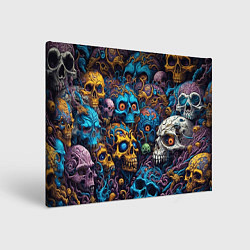 Холст прямоугольный Psy skulls, цвет: 3D-принт