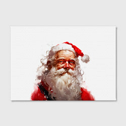Холст прямоугольный Добрый Санта - мазки краски, цвет: 3D-принт — фото 2
