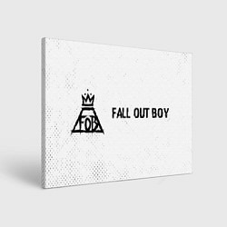 Холст прямоугольный Fall Out Boy glitch на светлом фоне по-горизонтали, цвет: 3D-принт