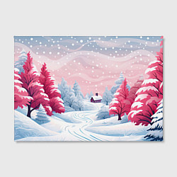 Холст прямоугольный Пушистый снегопад, цвет: 3D-принт — фото 2