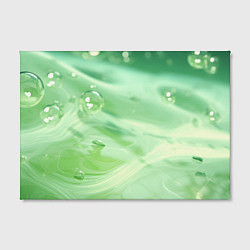 Холст прямоугольный Зеленая вода с пузырями, цвет: 3D-принт — фото 2