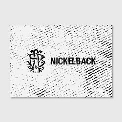 Холст прямоугольный Nickelback glitch на светлом фоне по-горизонтали, цвет: 3D-принт — фото 2